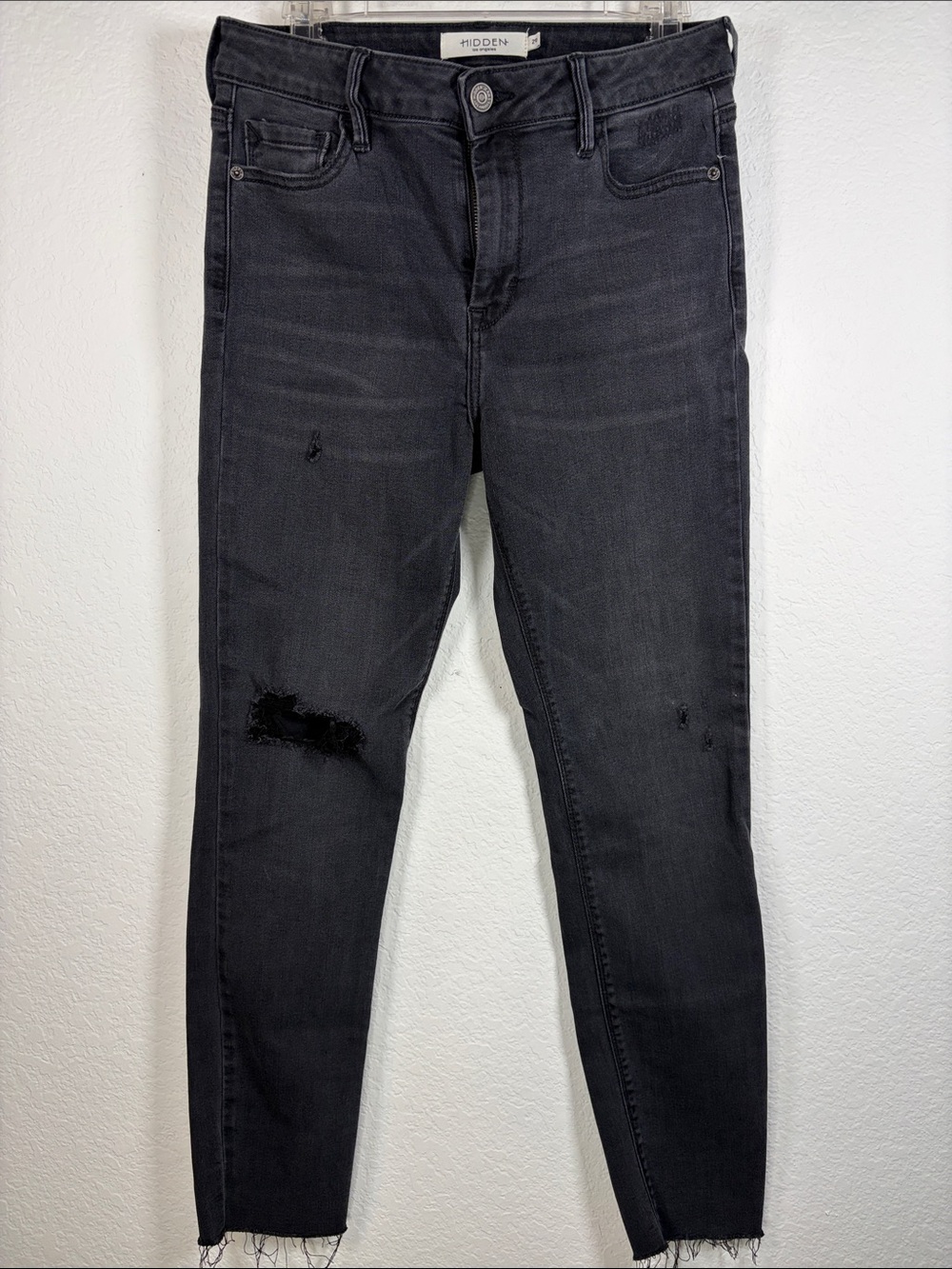Hidden Black Skinny Distressed Jeans for Women